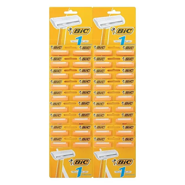 Aparat de Ras BIC Sensitive, 1 Lama, Barbati, 36 Bucati