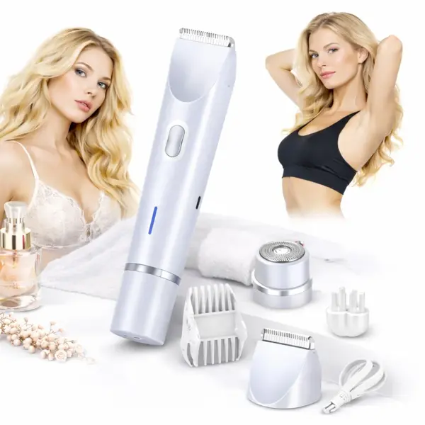 Aparat de Ras Electric 2 in 1 BIRAI LadyTrim Pro, Masina de Ras pentru Femei, Picioare, Fata si Axila, Umed si Uscat, Albastru