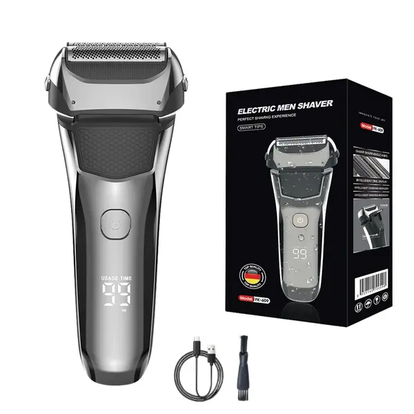 Aparat de Ras Electric BIRAI® FK-609, 8600 RPM, 3 Lame, Trimmer, Waterproof