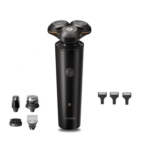 Aparat de ras electric ENCHEN Electric Shaver X8S-C, Uscat si umed, 5 capete independente, motor 5W, 600mAh (Negru)