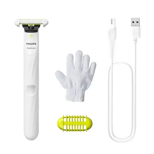 Aparat de ras electric Philips OneBlade Intimate QP1924/24, Autonomie 30 minute, Wet&Dry (Alb)