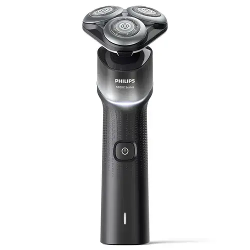 Aparat de ras electric Philips Seria 5000X Wet&Dry X5004/00, Autonomie 50 minute, 56.000 miscari pe minut, Capete flexibile 360 (Negru/Argintiu)