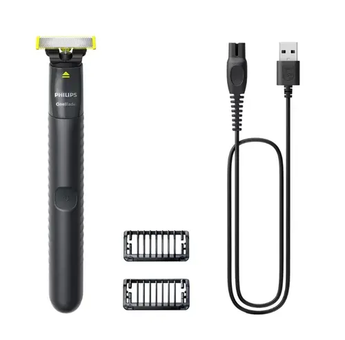 Aparat de ras hibrid pentru barba Philips QP1424/20, Autonomie 30 minute, IPX7 (Gri)