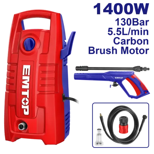 Aparat de spalat cu inalta presiune 1400 W, 130 bar - EHPW1401, EMTOP