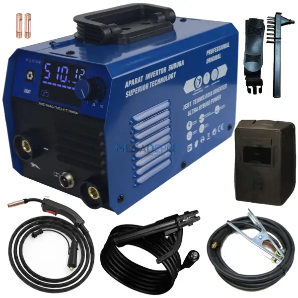 Aparat de sudura 4in1 Ural, MIG MAG MMA LIFT TIG, 510Ah,Sudura Sarma Flux, Diametru electrozi 1.6-6.0mm, Accesorii incluse