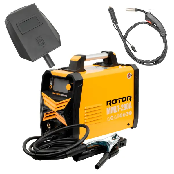 Aparat de Sudura cu sarma si electrod MIG, MMA, TIG, LCD Color Rotor MMLT-290A, 3.6 kW, 290 A