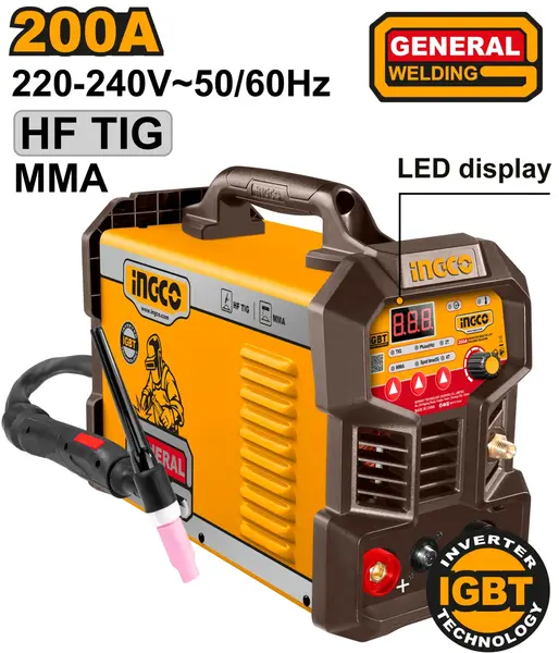 Aparat de Sudura Invertor TIG / MMA INGCO ING-TIG20058