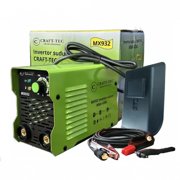 Aparat de sudura tip invertor Craft-Tec MMA420A, 420Ah, protectie supraincalzire, cooler de racire