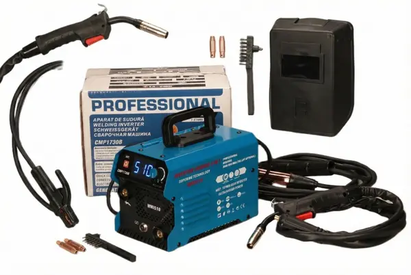 Aparat de sudura tip Invertor cu sarma 510A, MMA/MIG/MAG (TIG optional) *CABLU SUDURA 3M*, afisaj digital, ventilat, URAL MASH IGBT TEHNOLOGY ULTRA HYBRID POWER, CMP1730B
