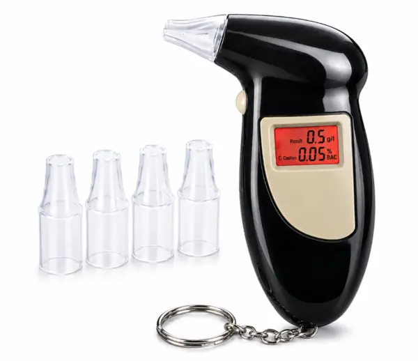 Aparat de testat alcoolemia cu 4 rezerve de plastic