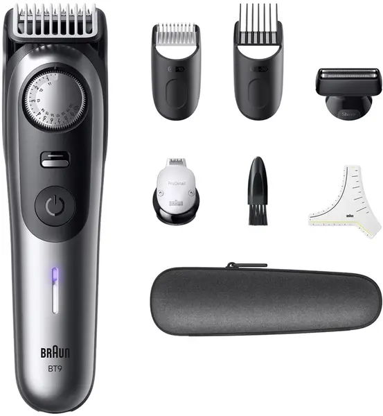 Aparat de tuns barba Braun - BT9520, Silver/Mat