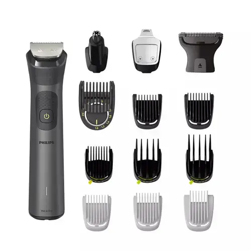 Aparat de tuns multifunctional 14 in 1 Philips Multigroom Series 7000 MG7940/75, Acumulator, Autonomie 120 min (Negru)