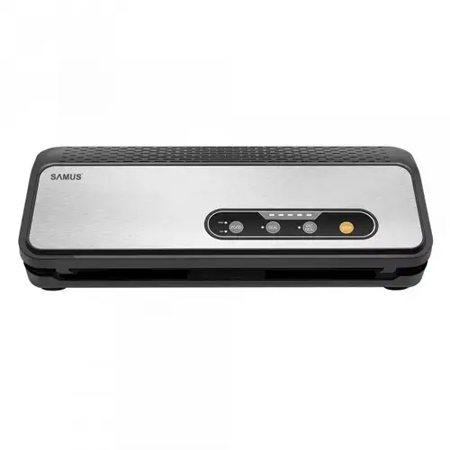 Aparat de vidat si sigilat Samus SEALMASTER, 110 W, Cutter integrat, Latime de lucru 300 mm, Putere maxima de vidare 80 Kpa, Conexiune la vid extern (Inox/Negru)