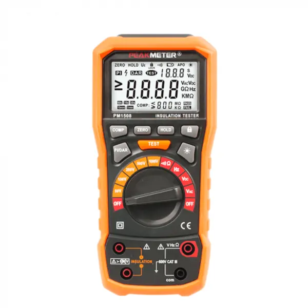Aparat digital pentru masurarea rezistentei de izolatie, 1000V, Peakmeter PM1508
