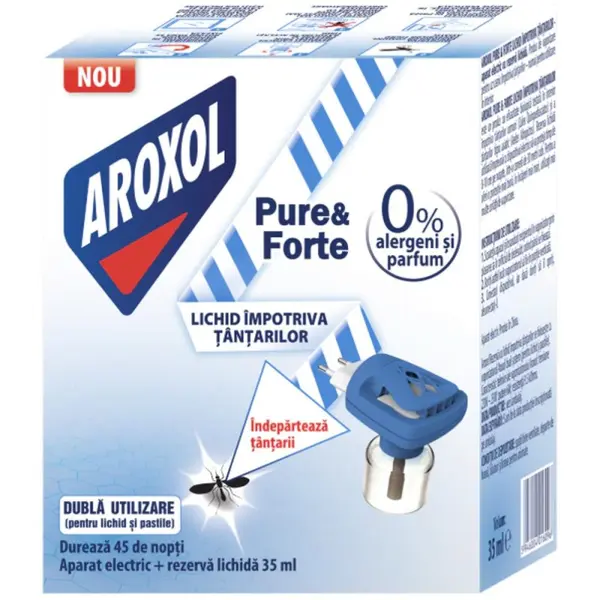 Aparat Electric Impotriva Tantarilor Aroxol, cu Rezerva Lichida, Pure & Forte