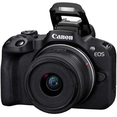 Aparat Foto Canon Mirrorless EOS R50 + RF-S 18-45mm F4.5-6.3 IS STM, 24.2 Mpx, 4K, CMOS, Negru