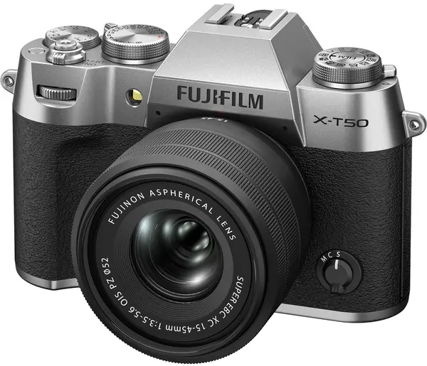 Aparat foto fără oglindă Fujifilm - X-T50, XC 15-45 mm, Silver