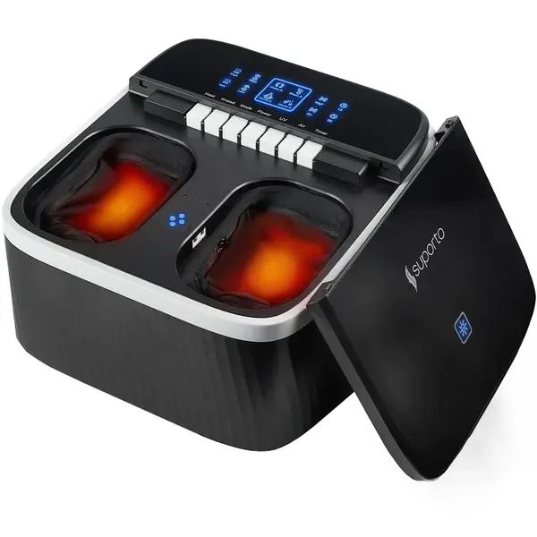 Aparat Masaj Gravide, Masaj Picioare si Talpi pentru Relaxare, Functii de Reflexoterapie, Role Masat si Incalzit Talpa, Perne Compresie, Sterilizare UV, Circulatie Imbunatatita, 4 Programe, Negru - Default Title