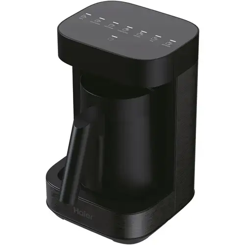 Aparat multifunctional de bauturi calde Haier HMB5A 011, 700 W, Capacitate 0.35 L, vas antiaderent, filtru customizat, accesorii incluse, sistem de control al supraincalzirii (Negru)