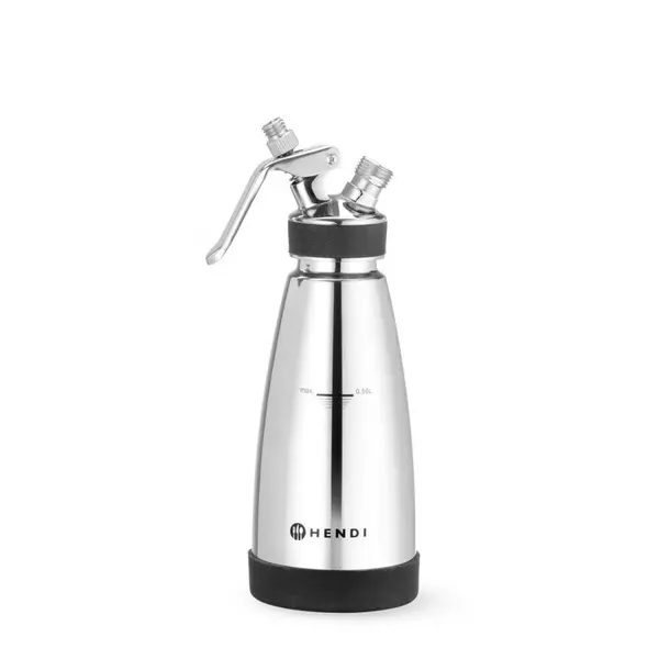 Aparat pentru frisca cu perete dublu, Hendi, Inox, 0.5 lt