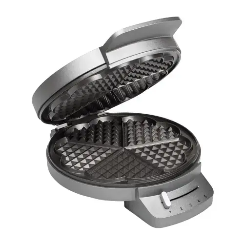 Aparat pentru gofre inima Princess, 1200W, 5 trepte de temperatura