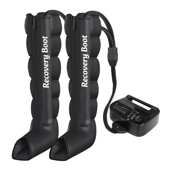 Aparat pentru masaj CINCOM, 12 camere compresie cu aer, 3 moduri de masaj, posibilitatea de reglare a presiunii, dimensiunea cizmei 1000 mm × 375 mm, imbunatateste circulatia sangelui, elimina edemul, previne tromboza si varicele, picioare fara oboseala