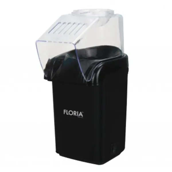 Aparat pentru Popcorn, Negru, 1200W, cu Aer Cald, Capacitate 60 g