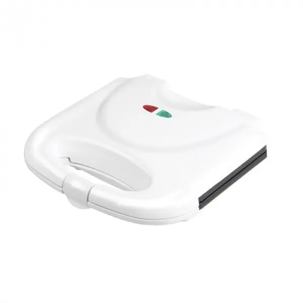 Aparat sandwich Rosberg, 750W, plite fixe, invelis anti-aderent, Capacitate 2 sandwich-uri, Alb