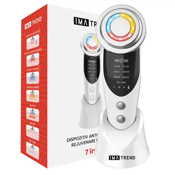 Aparat Tratament Facial 7 in 1 IMA Trend – EMS, Masaj, Riduri, Curatare Pori, Alb