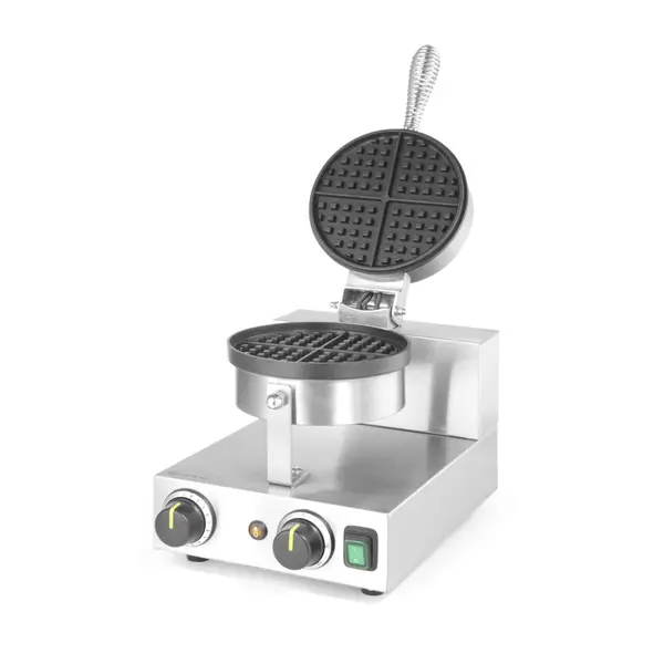 Aparat vafe/waffles rotunde Hendi, diametru 19cm, 1000w, timer, termostat reglabil, 250x300x(h)590mm