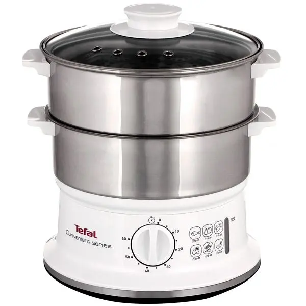 Aparate de gătit cu aburi Tefal - VC145130, 900W, 2 zone, alb