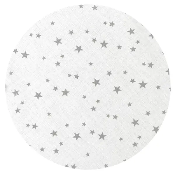 Aparatoare pentru patut MimiNu, tip rulou, cu husa detasabila, lungime 180 cm, din bumbac, Mini Gray Stars