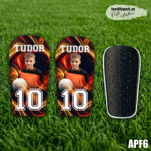 Aparatori de fotbal personalizate cu fotografie nume si numar APF6 S (14x9cm)