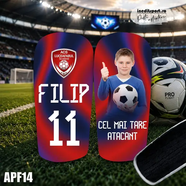 Aparatori de fotbal personalizate cu fotografie, sigla si text - APF14 S (14x9cm)