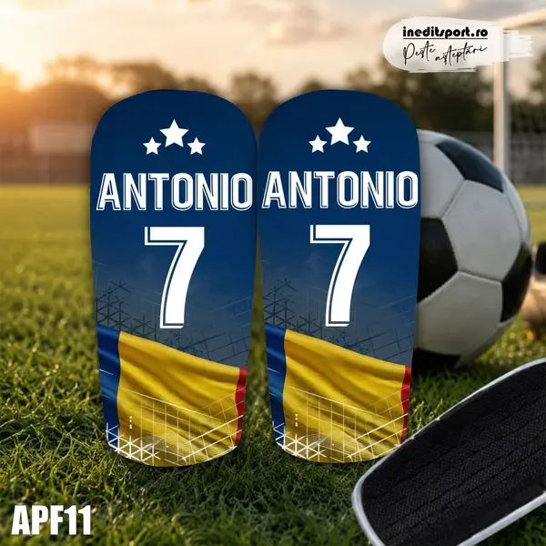 Aparatori de fotbal personalizate cu nume si numar - APF11 S (14x9cm)