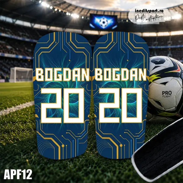 Aparatori de fotbal personalizate cu nume si numar - APF12 S (14x9cm)