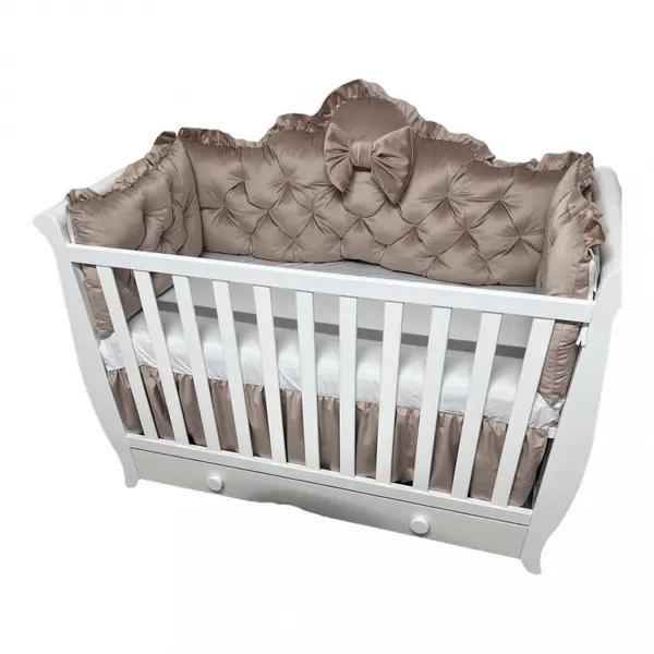 Aparatori matlasate din catifea Deseda Lux 120x60 cm bej