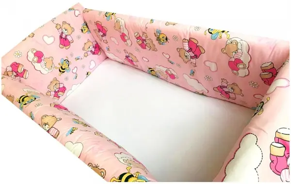 Aparatori Maxi Ursi cu albine pe roz 140x70 cm