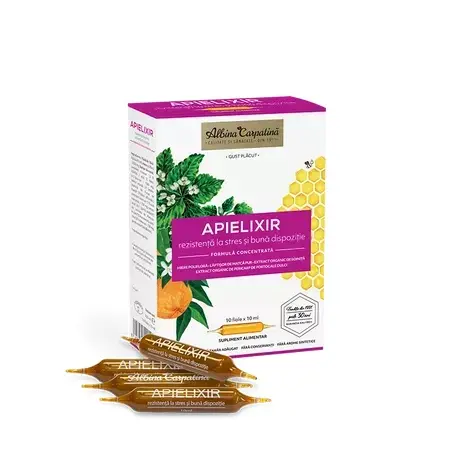 Apielixir Rezistenta la Stres, 10 fiole x 10 ml – Albina Carpatina