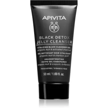Apivita Cleansing Black Detox Jelly Cleanser gel de curățare cu cărbune activ