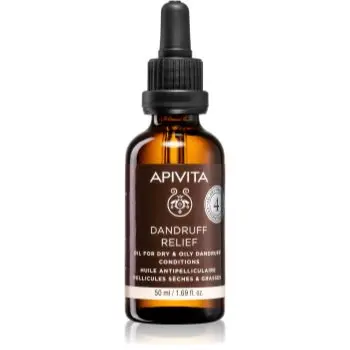 Apivita Dandruff Relief Oil ingrijirea scalpului pentru par gras si cu matreata