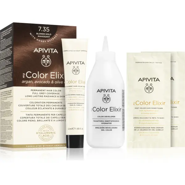 Apivita My Color Elixir culoare par fără amoniac culoare 7.35 Blonde Gold Mahogany 1 buc