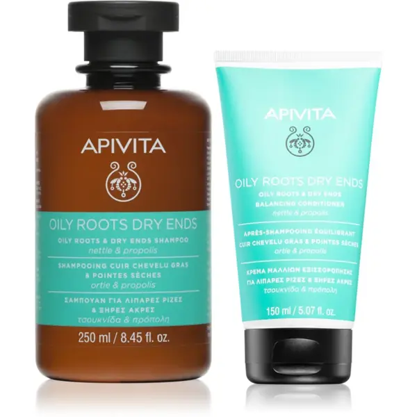 Apivita Oily Roots & Dry Ends set pentru scalp gras și vârfuri uscate