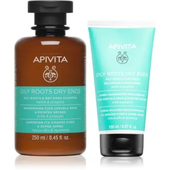 Apivita Oily Roots & Dry Ends set pentru scalp gras și vârfuri uscate