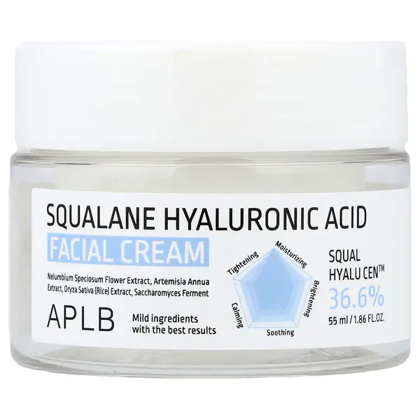 APLB Cremă de față Squalane Hyaluronic Acid, 55 ml