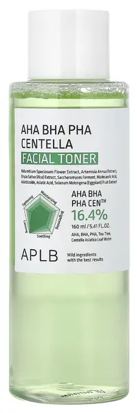 APLB Toner facial AHA BHA PHA Centella, 160 ml