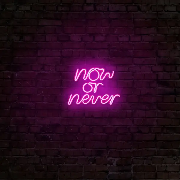 Aplica de Perete Neon Now or Never, 28x22 cm