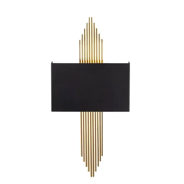 Aplica de perete Wave, Negru - Auriu, 22x10x75 cm