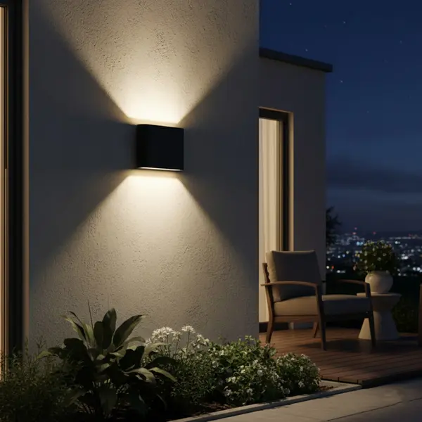 Aplica LED de exterior extra-plata, 6W=40W, 3000K, lumina calda, 540Lm, IP65 - Default Title