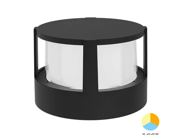 Aplica LED exterior Braytron WALLS-G1 RND BG38-01481, 15W, 1450lm, 3in1, IP65, IK08, negru